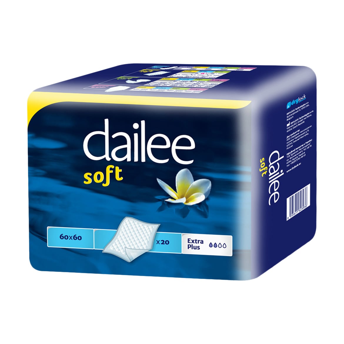 Пелюшки одноразові Dailee Soft Extra Plus 60*60 см, 20 шт